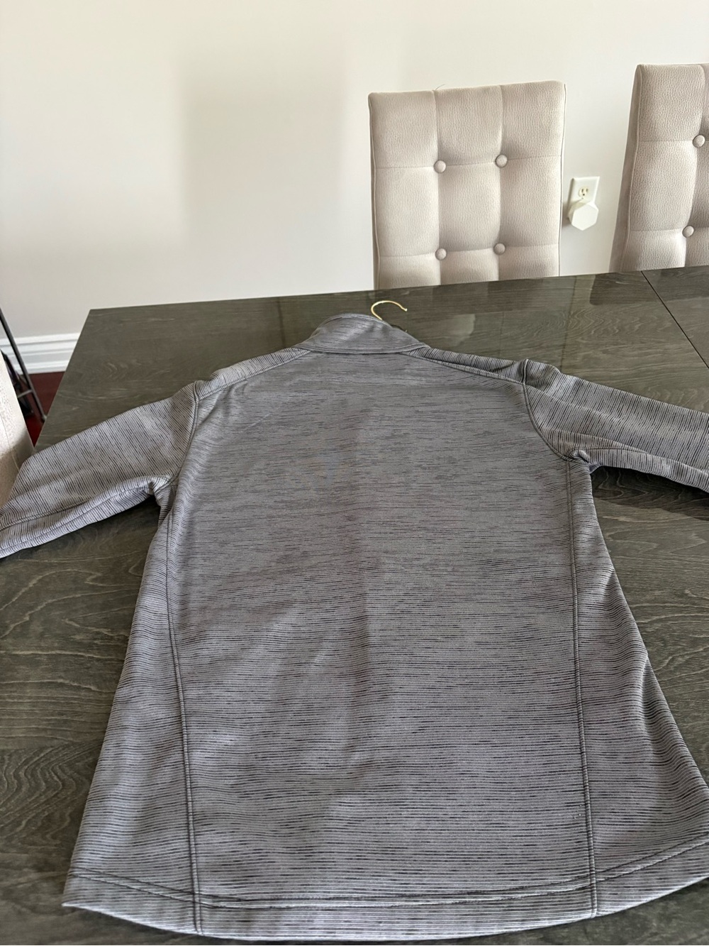 Embroidered Gray Full-Zip Utility Jacket - Picture 3 of 3